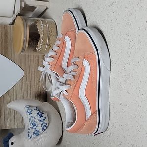 girls Peach Vans size 12